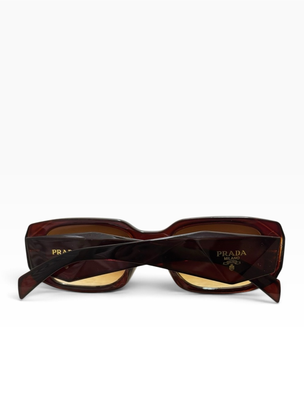Prada Symbole Tortoise Rectangular Sunglasses SPR17WS - Picture 9 of 10